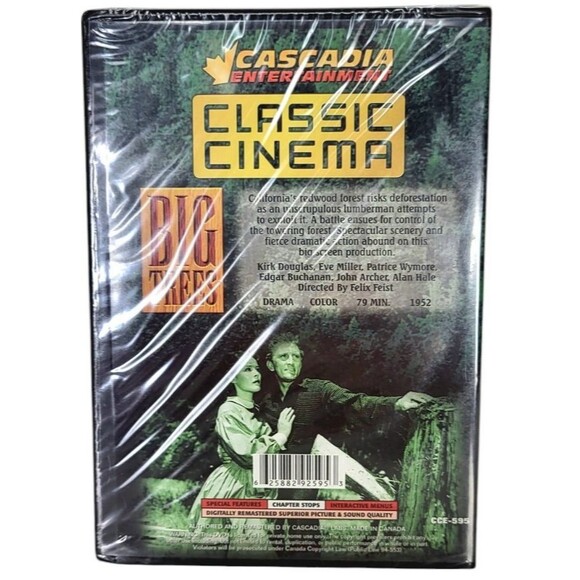 1952 Western Big Trees Classic Cinema Cascadia Entertainment DVD Kirk Douglas - Picture 3 of 3